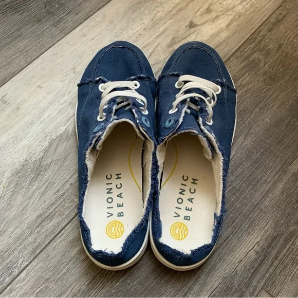 Vionic Beach Washable Navy Slip-On Sneakers - Picture 3 of 5